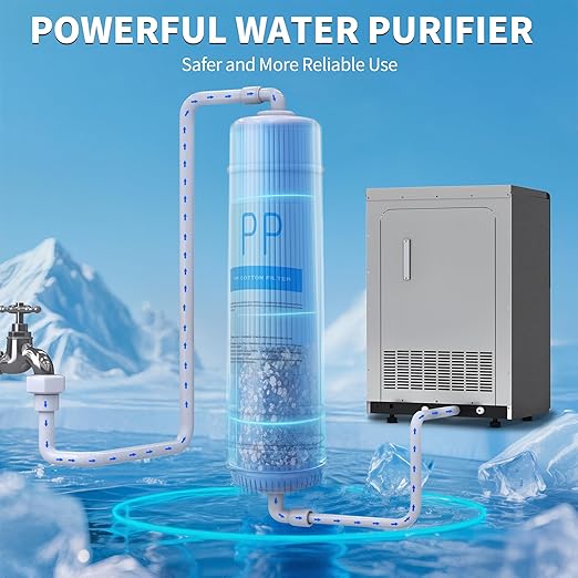 YITAHOME 132lbs Ice Maker Machine Commercial Under Counter Ice Maker, ETL & DOE Certificated Commercial Large Ice Makers Freestanding for Home Cafe Bar Restaurant 55pcs with 33lbs Storage Bin