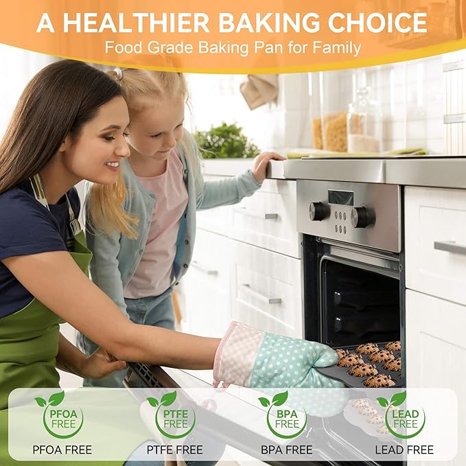 Cupcake Pan Nonstick 2 Pack (Grey, Mini 24 cup)