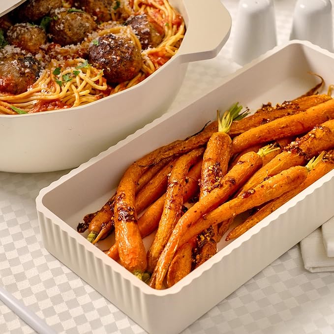 Cravings by Chrissy Teigen Silicone Baking Pans Set, Nonstick Bakeware Set for Meal Prep and Serving Dishes, 4 Trays, 4 Lids, 1 Baking Sheet, Oven Safe to 450 Degrees
