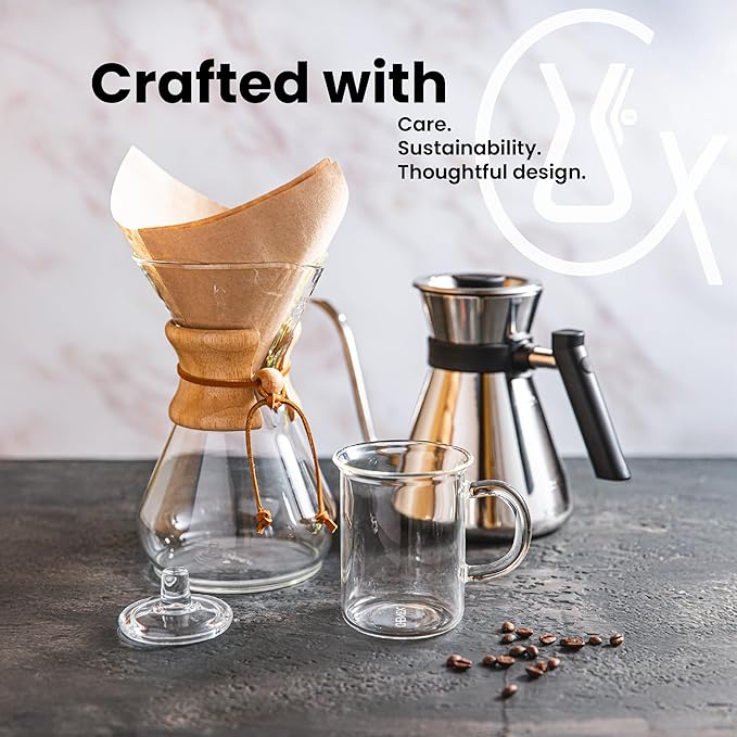 Chemex Pour-Over Glass Coffeemaker - Classic Series - 10-Cup - Exclusive Packaging