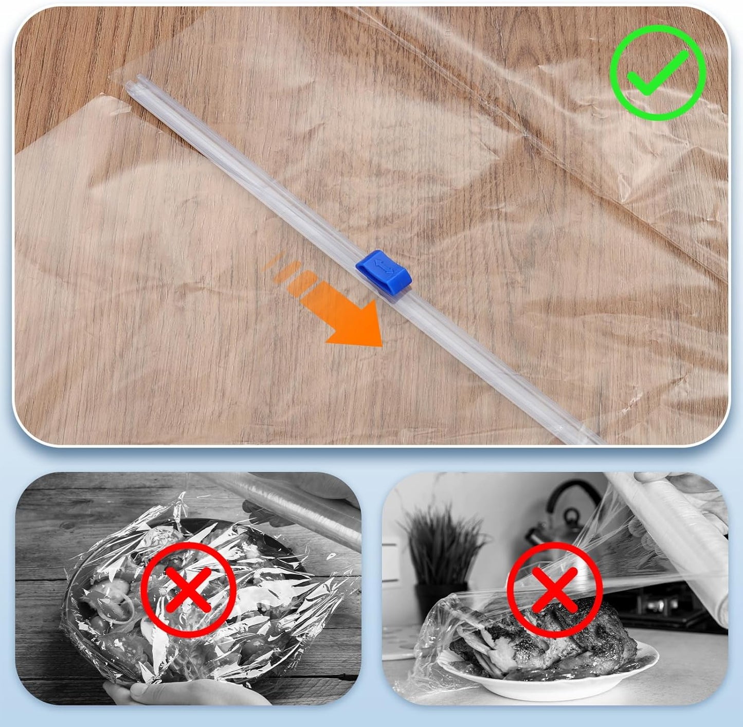 PATIKIL 12pcs Plastic Wrap Cutter, 19in Plastic Wrap Slide Cutter Self Adhesive Installation Replacement for Aluminum Foil Wax Paper Parchment Paper Wrap Dispenser, White