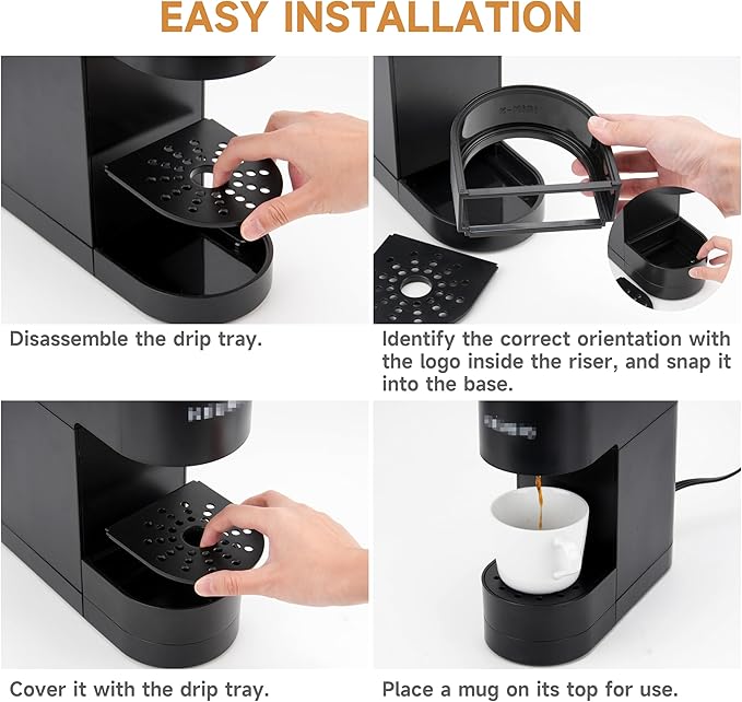Drip Tray Mug Riser Compatible with K-Mini Single Serve K-Cup Pod Coffee Maker, Coffee Cup Riser for Keurig Accessories, Reduce Splashes