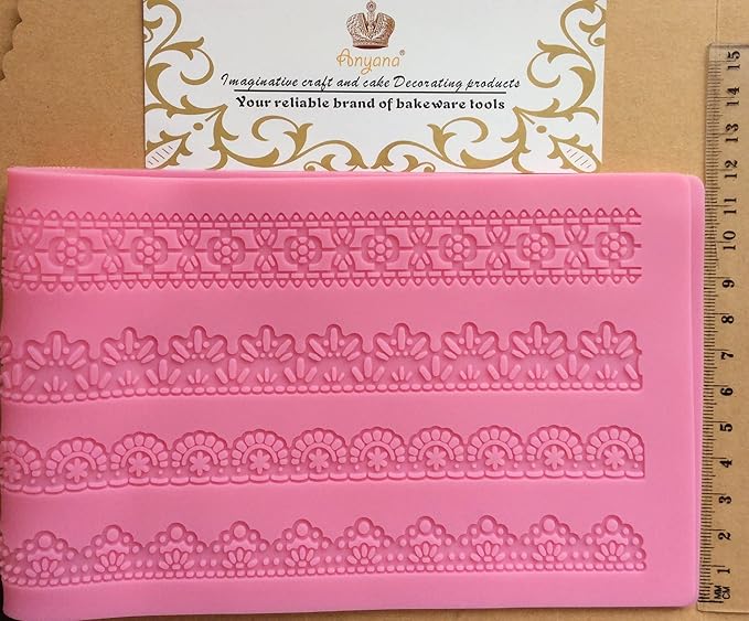 Embossing Mat Lace Band Silicone imprint Fondant impression Sugar Paste Mould Cake Decoration Tools Kitchen chocolate Sugar Paste Baking Mold Cookie Pastry