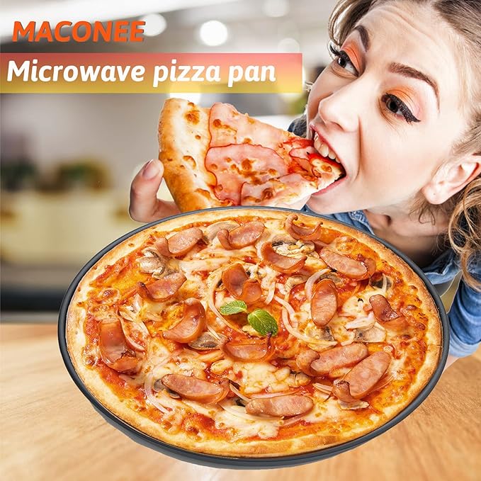 MACONEE 10" Universal Microwave Crisper & Panini Press Sandwich Maker - 2-in-1 Cookware Set for Perfect Crispy Pizza, Chicken Nuggets & Toast | Fast Grilling