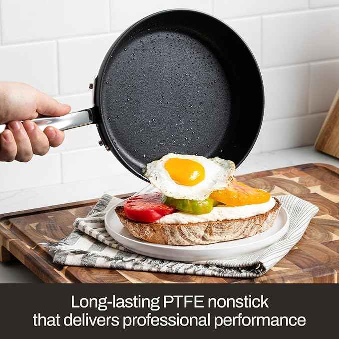 All-Clad HA1 Expert Hard Anodized Nonstick Cookware Set (13 Piece) Pots, Frying Pans, Dishwasher-Safe, Oven-Safe Up to 500°F Compatible with All Stovetops (Gas, Electric & Induction) - Black