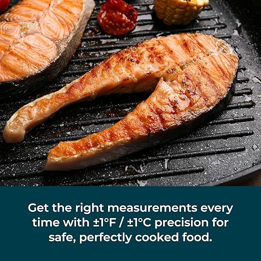 Cathy Yoder's Meat Thermometer Digital, Instant Read Food Thermometer for Cooking in Air Fryer Oven, BBQ, Grill & Baking. Measure Internal Temperatures Probe Easy Display Kitchen Grilling Accessories