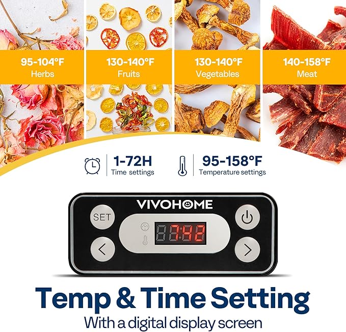 VIVOHOME 6 in 1 Multifunctional Stand Mixer with Electric 5 Trays Food Dehydrator Machine