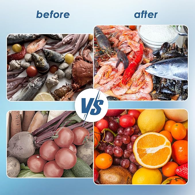 Cudinham Fruit and Vegetable Purifier Cleaner Washing Machine Capsule Shape Disinfection OH-ion Purification Technology for Cleaning Veggie Grains Rice Meat Seafood, Blue