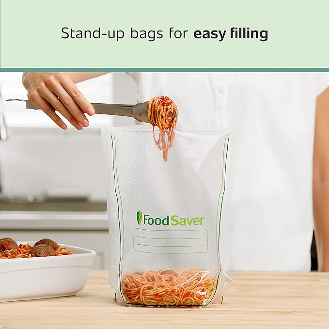 FoodSaver Easy Fill 1-Gallon Vacuum Sealer Bags | Commercial Grade and Reusable | 10 Count