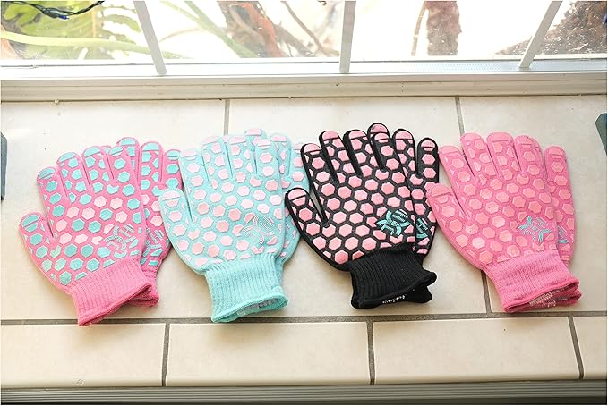 J H Heat Resistant Oven Glove: EN407 Certified 932 °F BBQ & Oven Mitts for Grlling, Baking, Kitchen, Camping,Fireplace Indoor&Outdoor 1 Pair