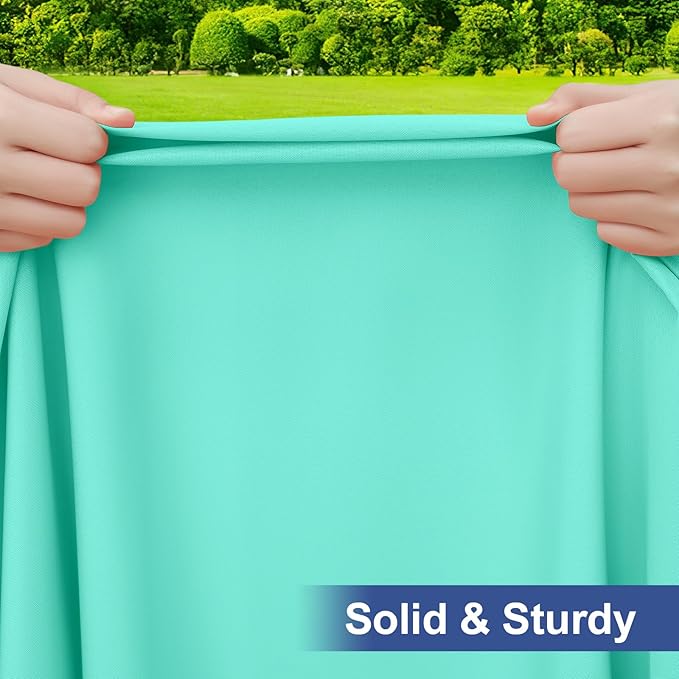 homing Rectangle Table Cloth Cover, Waterproof Polyester Elastic Fitted Tablecloth, Fits for 8 Foot Folding Tables, Washable Table Protector for Picnic, Camping, Outdoor (Aqua, 30" x 96")