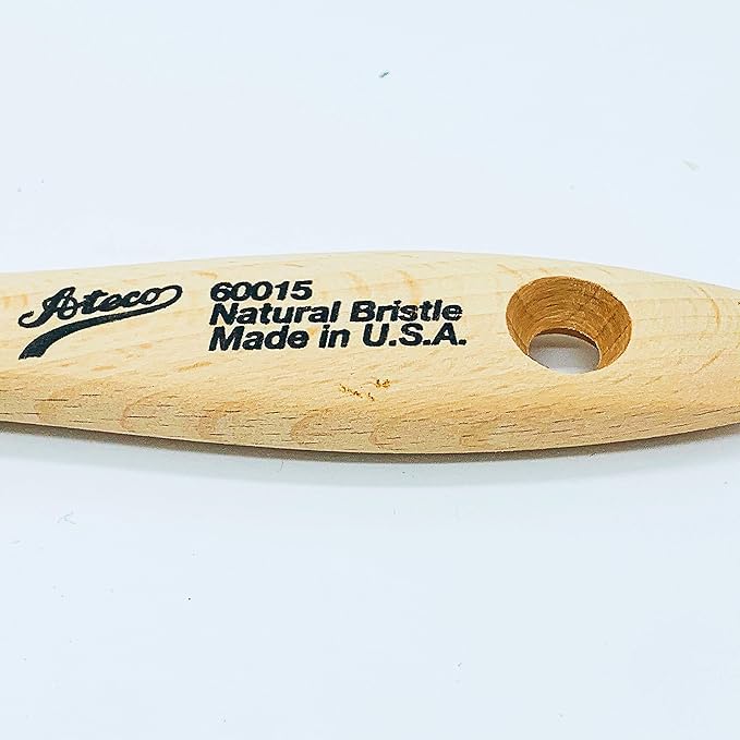 Ateco 60015 Pastry Brush - 1.5 Inch Natural Wood Boar Bristles Made in the USA - Kitchen Pastry Basting Brush