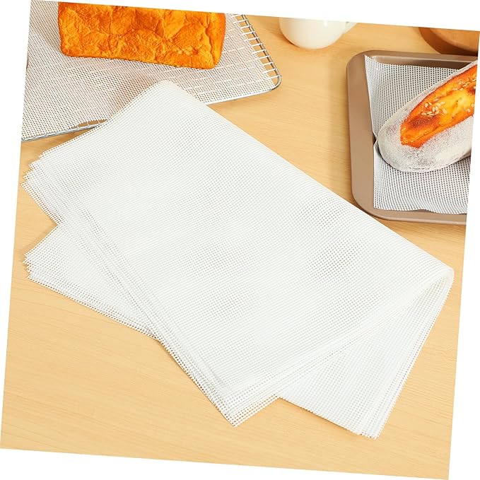Mikinona 10pcs Non-stick Silicone Steamer Liner Food-grade Oven Mat Microwave Oven Mat Induction Cooker Top Steamer Cooking Baking