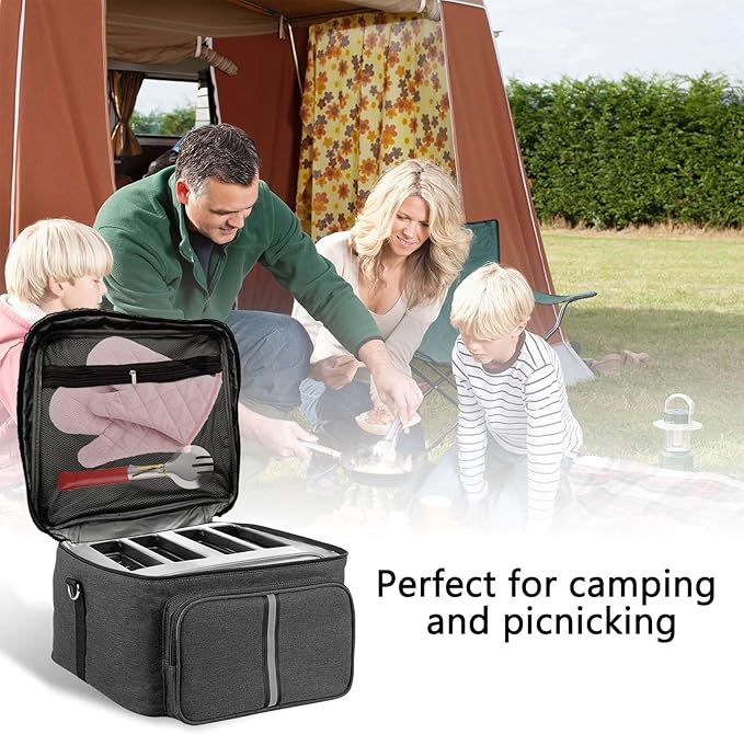 Storage Shoulder Bag Compatible with Most 4-slice Toasters, Toaster Portable Storage Bag with zipper for Most 4-slice Toasters and Extra Accessories (Dark Grey)