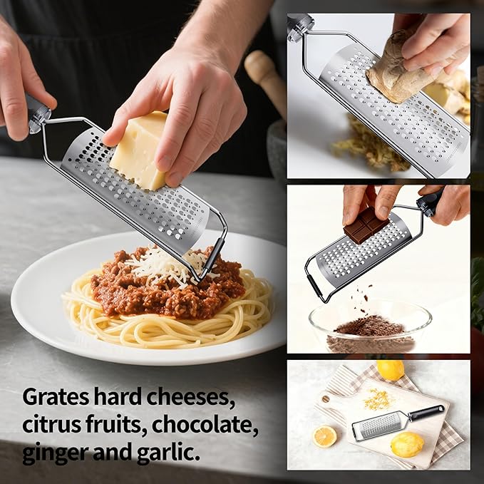 Cheese Grater with Non-Slip Handle, Extra Coarse Grater,L12" X W2.5"