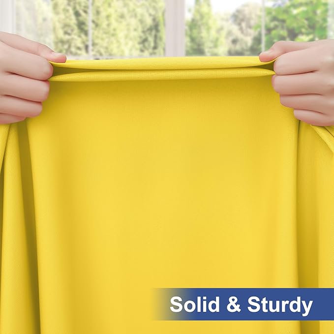 homing Rectangle Table Cloth Cover, Waterproof Polyester Elastic Fitted Tablecloth, Fits for 4 Foot Folding Tables, Washable Table Protector for Picnic, Camping, Outdoor (Yellow, 24" x 48")