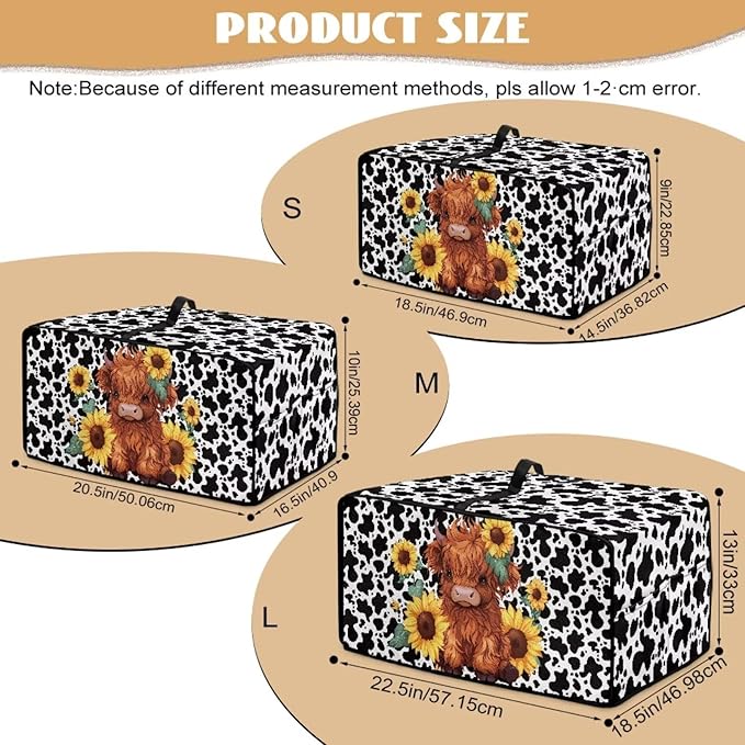 Countertop Convection Oven Cover Dust Protection Air Fryer Toaster Oven Covers for Home Kitchen Decorations 14.5 x 18.5 x 9 Inches, S, Sunflower Highland Cow Print