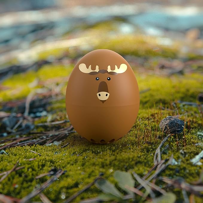 Moose BeepEgg – Egg Timer for Boiling Eggs – Musical Egg Cooker for Soft, Medium, Hard Boiled Eggs – Food Safe – Singing Floating Egg Timer – Egg Cooker for 3 Levels of Doneness - Brainstream