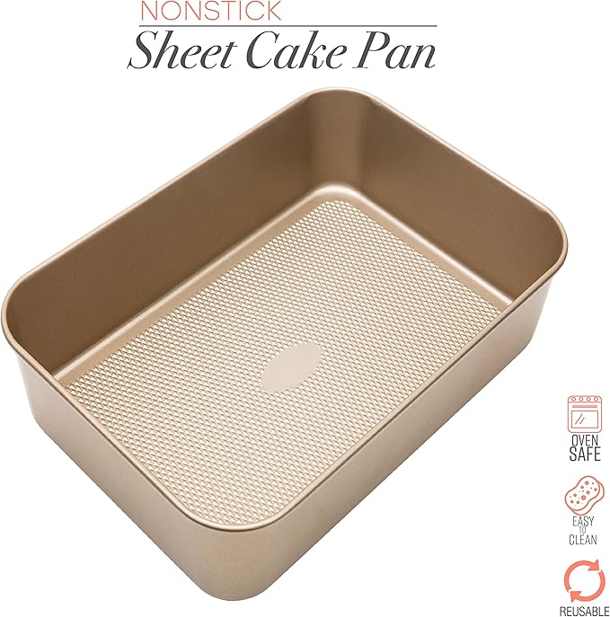 Kitchen Details Pro Series Deep Roasting Pan | Nonstick | Textured Diamond Base | Creates Even Heating | Safe up to 500 Degrees | Durable | Easy to Clean | Bakeware