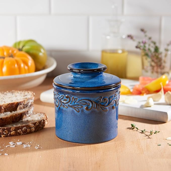 Butter Bell - The Original Butter Bell Crock by L. Tremain, Antique Collection - Denim Blue
