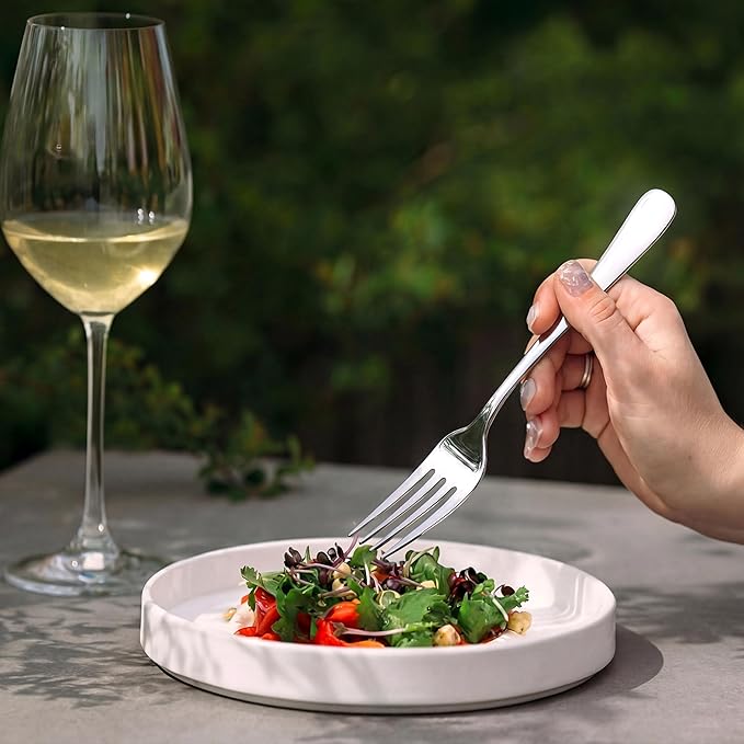 LIANYU 30 Piece Flatware Silverware Set for 6, Stainless Steel Cutlery Eating Utensils, Mirror Finished, Dishwasher Safe