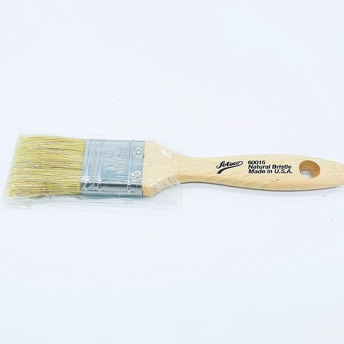 Ateco 60015 Pastry Brush - 1.5 Inch Natural Wood Boar Bristles Made in the USA - Kitchen Pastry Basting Brush