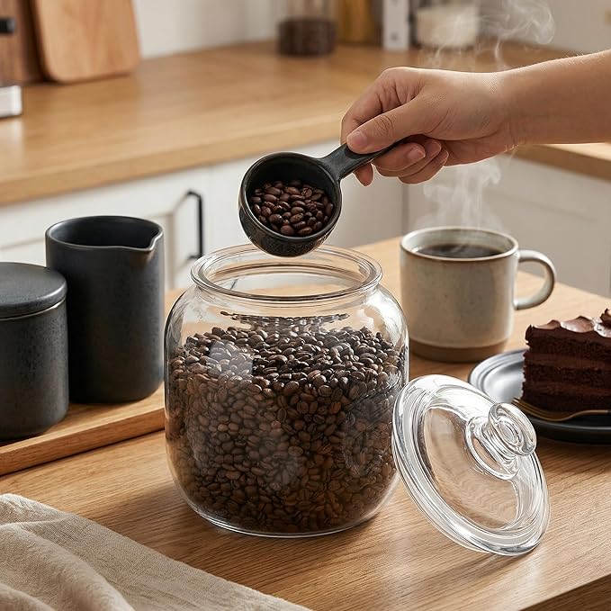 Goaste 135oz Acrylic Cookie Jar with Lid, Airtight Candy Jar Unbreakable, Clear Plastic Apothecary Jar with Silicone Sealing Ring for Dog Treats, Snack, Nuts, Chocolate, Sugar, Herbs, Spices, Cereals