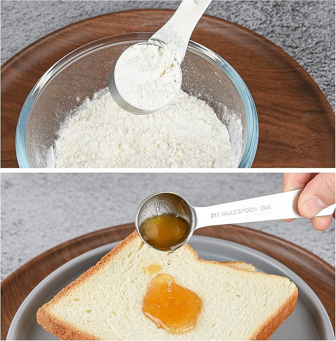 Measuring Cups Set, 18/8 Stainless Steel Measuring Cups for Kitchen and Baking Measure Cups Set of 8