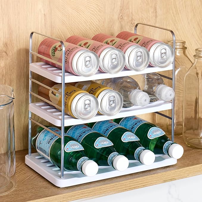 YouCopia UpSpace Water Bottle and Travel Mug Cabinet Organizer, Adjustable Storage Rack for 40 oz Stanley Tumblers, 9 Bottle Premium Edition
