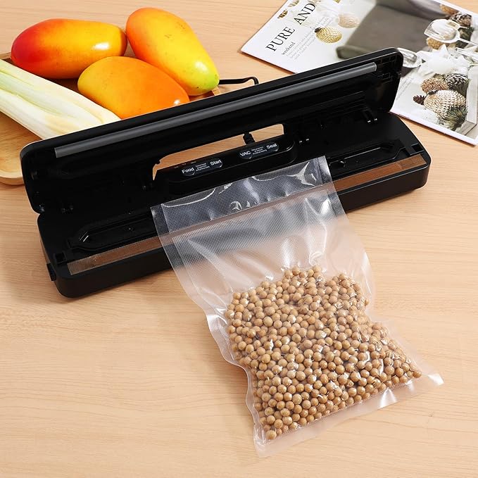 Vacuum Sealer: Food Saver Vacuum Sealer Machine, 75kpa One-Touch Automatic Food Sealer, Seal in 10-20 Seconds Food Storage Vacuum Sealers, Preserves Freshness for Food Kitchen Appliances