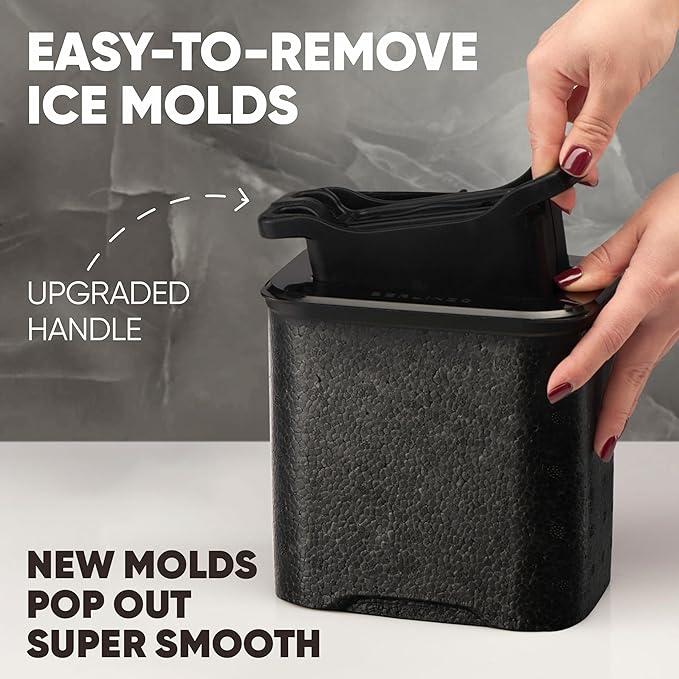 Berlinzo Clear Ice Ball Maker Mold - 2 Large 2.4-inch Crystal Clear Ice Balls for Whiskey Cocktail - New Easy-to-Remove Ice Sphere Mold, 2 Round Ice Spheres (Non-Electric)