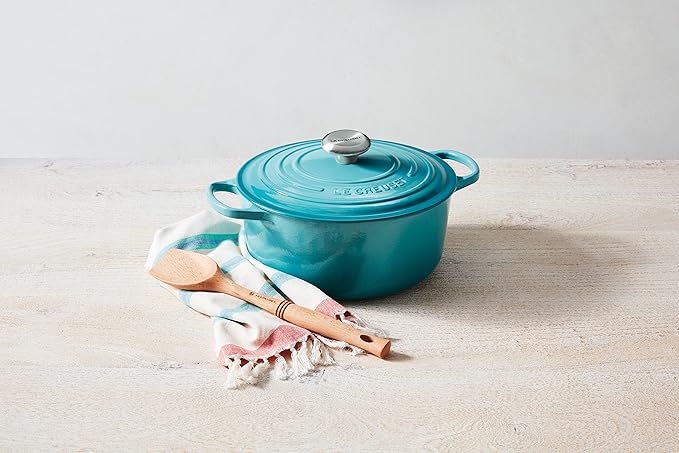 Le Creuset Enameled Cast Iron Signature Round Dutch Oven, 5.5 qt., Caribbean