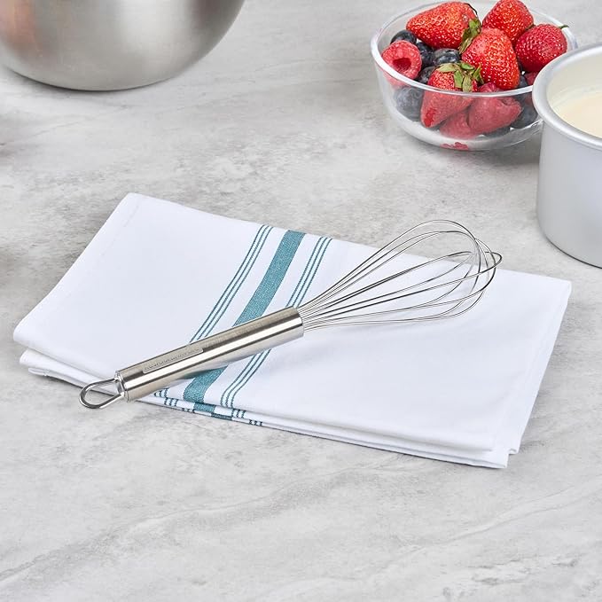Restaurantware-German Standard 8.5 Inch French Whisk, 1 Dishwashable Kitchen Wire Whisk - Ergonomic Handle, Durable, Stainless Steel French Whip, For Blending, Stirring, Mixing Of Ingredients
