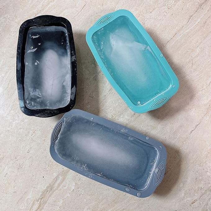5Pcs Extra Large Ice Block Mold, Silicone Ice Block Molds for Ice Bath Tub, Big Ice Cube Molds for Ice Bath, Nordic Blue Ice Maker for Cold Plunge or Coolers, Ice Tray Accessories for Ice Bath Chiller