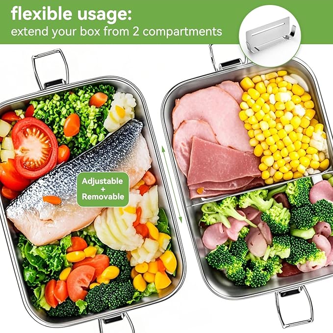 Voova Stainless Steel Lunch Box with Lunch Bag for Women Men Adult, (42oz/1200ml) Leakproof Metal Bento Box with Free Sealing, Insulated Lunchbox for School Work, Beige