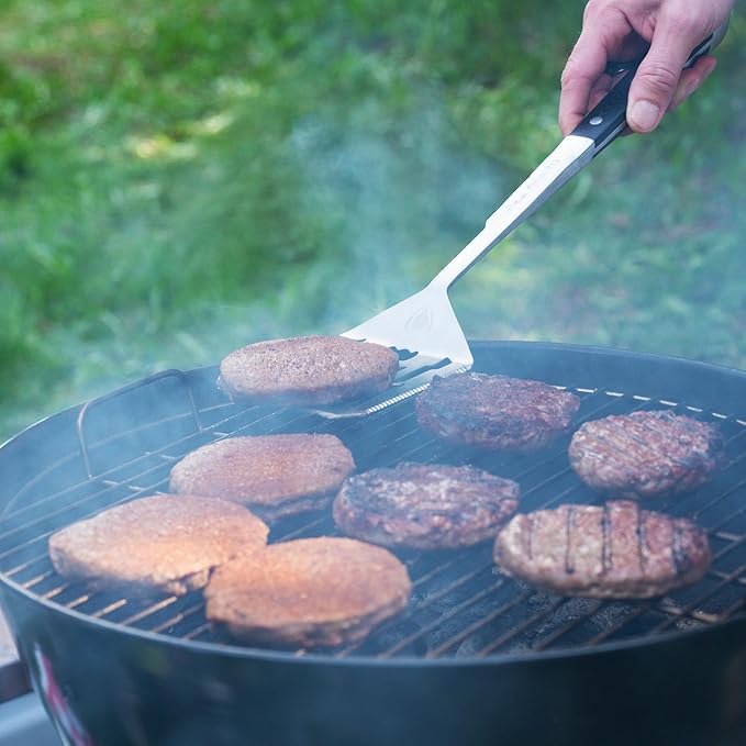 DALSTRONG 4-Piece Professional BBQ Pitmaster Grill Set - Premium High-Carbon Stainless Steel Grilling - 18 inch Length - Silicone Brush, Spatula, Tongs, Fork - G10 Handles