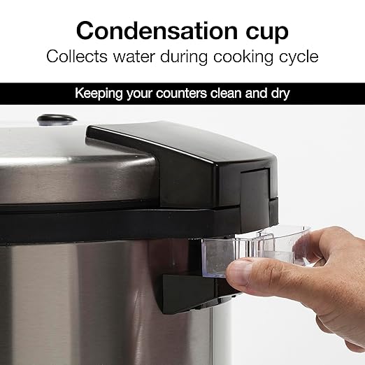 Proctor Silex Commercial 37540 Rice Cooker/Warmer, 40 Cups Cooked Rice Capacity, Nonstick Inner Pot, Hinged Lid, Stainless Steel Housing, Conforms to NSF