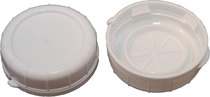The Dairy Shoppe Glass Milk Bottle, Heavy Glass with 48 mm Extra Lid, Creamery Style (64 oz/2 pk, Half Gallon)