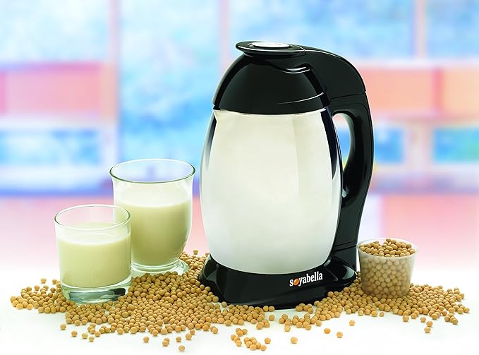 Tribest Soyabella SB-130R-B Refurbished Deluxe Automatic Nut Milk Maker & Soy Milk Maker Machine, Black/Stainless Steel