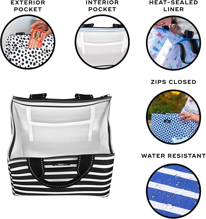 SCOUT Eloise Lunch Bag - Lightweight Insulated Soft Lunch Box, Opens Wide, Zips Closed, Interior Pocket, for Women, Work, Beach, Travel, Pool & Picnic