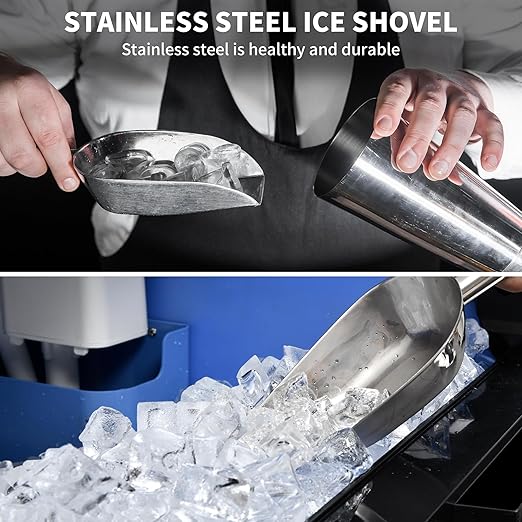 YITAHOME 100lbs Under Counter Ice Maker, ETL & DOE Certificated Commercial Ice Maker Machine Commercial, Large Ice Makers Freestanding for Home Cafe Bar Restaurant 45pcs with 33lbs Storage Bin