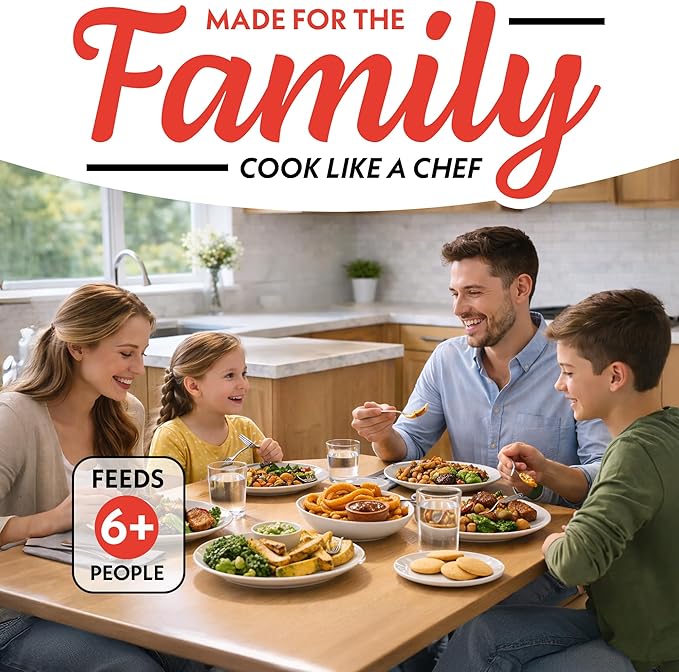 Gourmia 8 Qt Digital Air Fryer GAF826 – XL Capacity with 12 One-Touch Presets, Nonstick Dishwasher Safe Basket, Oil-Free Cooking, ETL-Certified, Sleek Black Finish