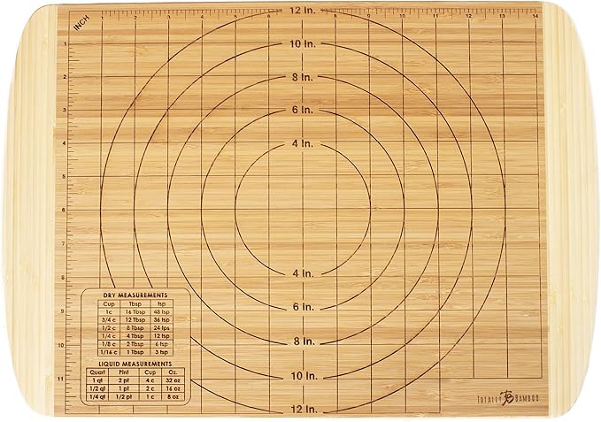 Totally Bamboo Reversible Baker's Board and Carving Butcher Block with Juice Grooves