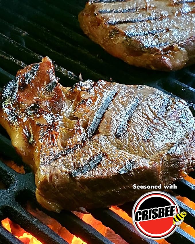 Crisbee Stik® Cast Iron and Carbon Steel Seasoning - Family Made in USA - The Cast Iron Seasoning Oil & Conditioner Preferred by Experts - Maintain a Cleaner Non-Stick Skillet