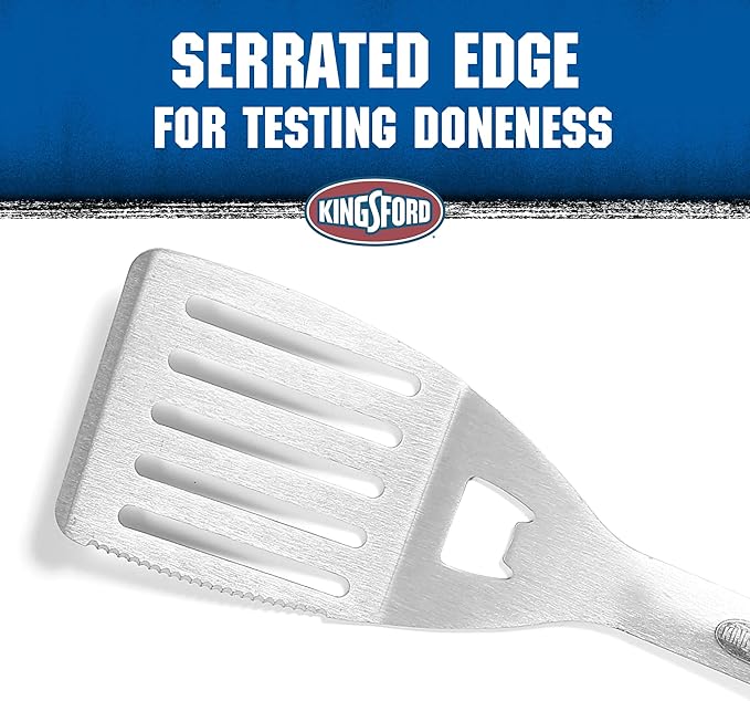 Kingsford Stainless Steel BBQ Spatula with Red & Black Handle