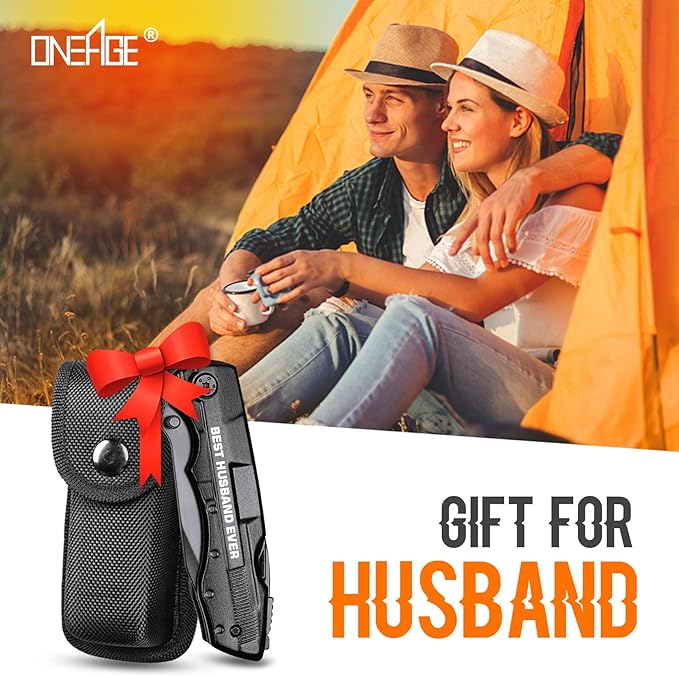 Gifts for Husband, “BEST HUSBAND EVER” Multitool Knife, Husband’s Christmas Practical Gifts, Husbands Birthday Gift, Husband’s Gift from Wife, Husbands Stocking Stuffers for Camping, Hiking