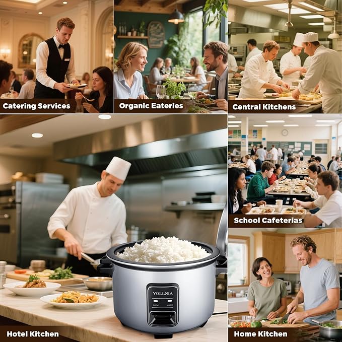 15L Commercial Rice Cooker 84 cup(Cooked) Large Rice Cooker | 24-hour Keep Warm| One Touch Operation, Food Warmer with nonstick pot |1350W Fast Cooking Electric Rice Cooker for Restaurant