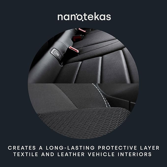 Professional Ceramic Nano Coating for Vehicle Interior - Long-Lasting Hydrophobic Protectant for Upholstery & Leather - Repels Dirt, Spills, & Moisture - Perfect for Fabric, Velour and Suede 8.45oz