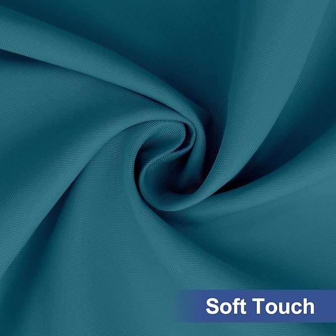 homing Rectangle Table Cloth Cover, Waterproof Polyester Elastic Fitted Tablecloth, Fits for 8 Foot Folding Tables, Washable Table Protector for Picnic, Camping, Outdoor (Peacock Blue, 30" x 96")