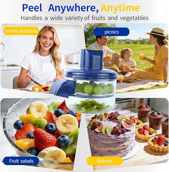 garlic peeler，electric peeler fruits and vegetables Peel the fruit quickly within 15 seconds. Easy to clean, suitable for both household and commercial use.Lazy Person's Magic Tool
